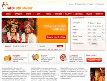 Tablet Screenshot of matchandmarry.in